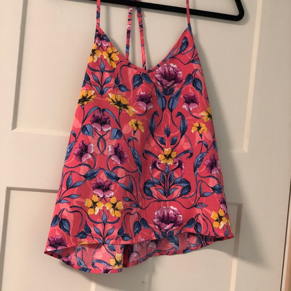 Bright floral tank top